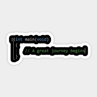 A great journey begins Sticker